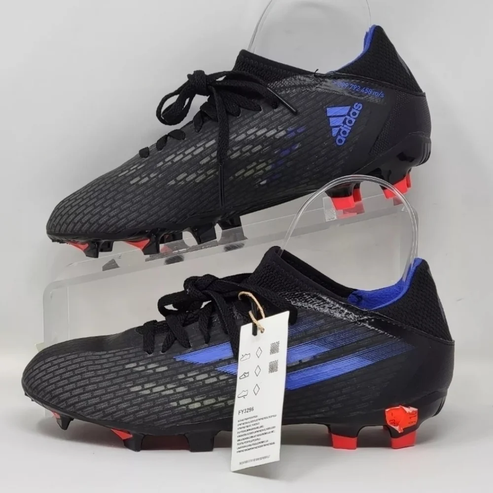 Adidas X SpeedFlow.3 FG Low Mens Soccer Cleats Black Blue FY3296 Size 5 New